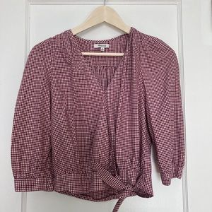 Madewell Red Gingham Blouse
